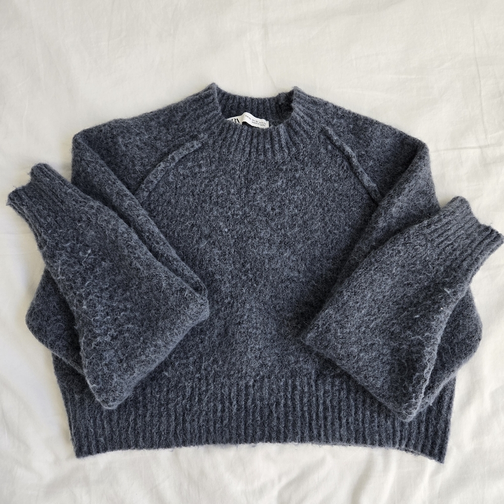 ZARA Wool Crew Neck Sweater - Picture 8 of 9